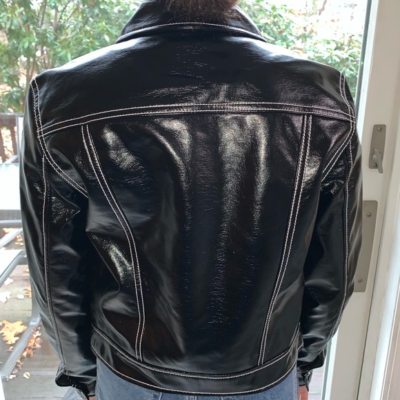 NINE WEST VEGAN LEATHER JACKET - Picture 2 of 4